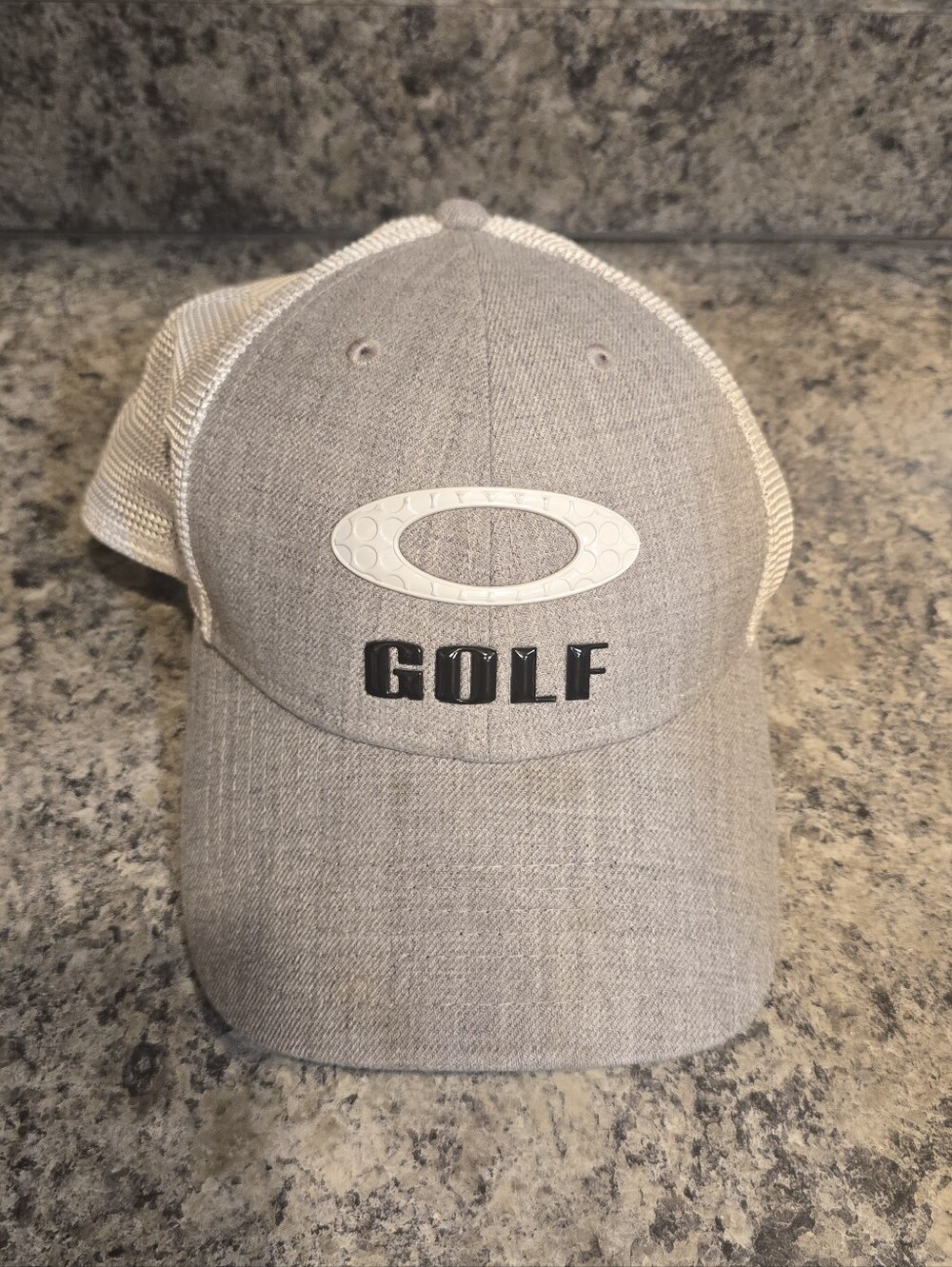 Oakley New Era Stripe Golf Trucker Snapback Hat W/white Mesh Nack Panels Men's